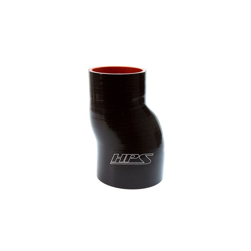 HPS 2" 2.5" ID, 6" Long High Temp 4 ply Reinforced Silicone Offset Reducer (HTSOR-200-250-L6-BLK)