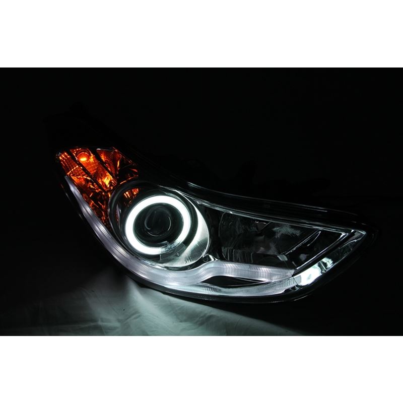 ANZO USA 2011-2014 Hyundai Elantra Projector Headlights w/ Halo Chrome (CCFL) (121455)