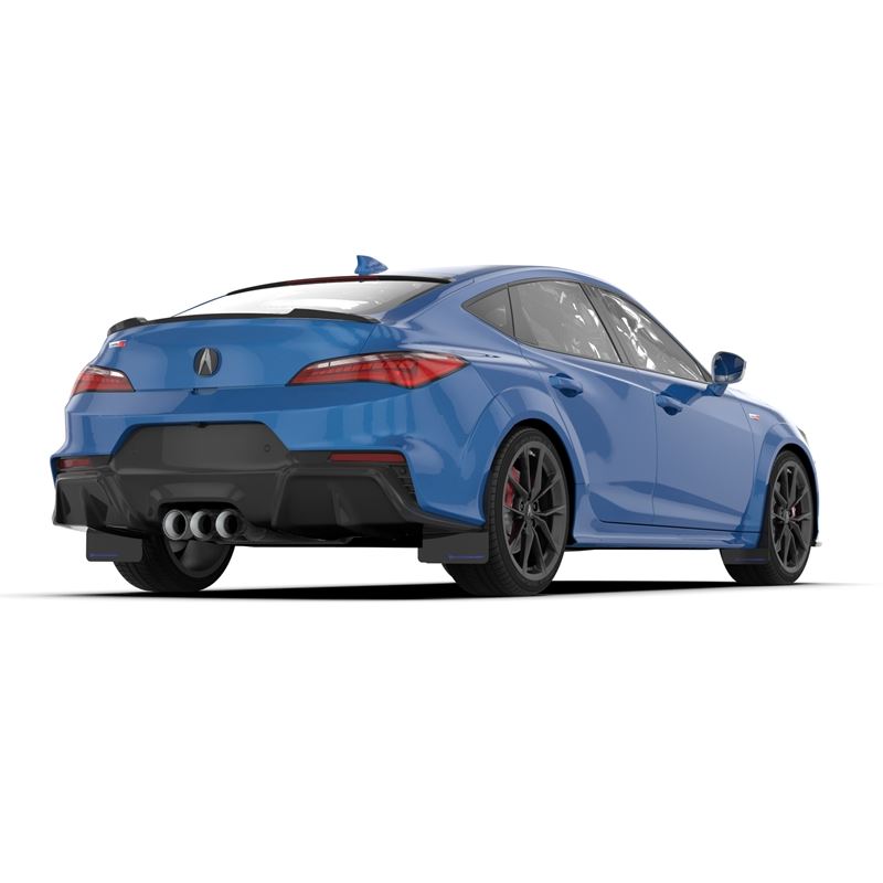 Rally Armor Black Mud Flap/Blue Logo for 2023-24 Acura Integra Type S (MF129-UR-BLK-BL)