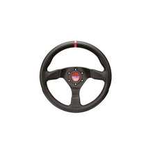 Load image into Gallery viewer, Sparco R383 Champion Racing Steering Wheel, Black Leather with Red Stitching (015R383PLUNRS)