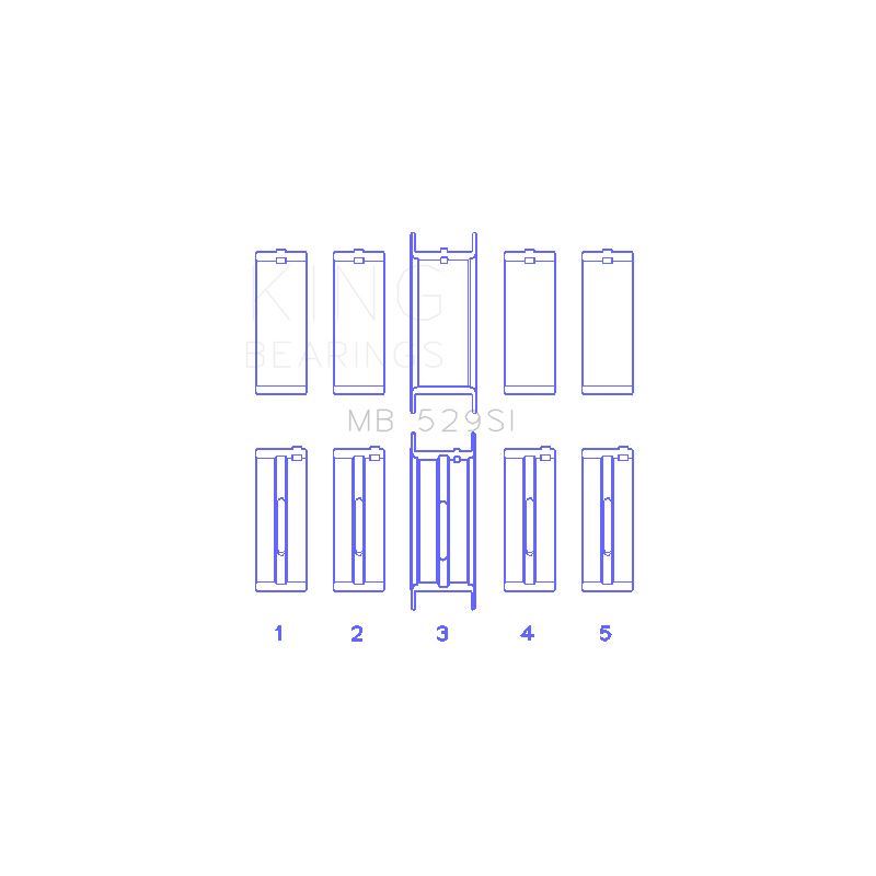 King Engine Bearings Main Bearing Set for 1969-1983 Ford F-100 (MB 529SI 001)