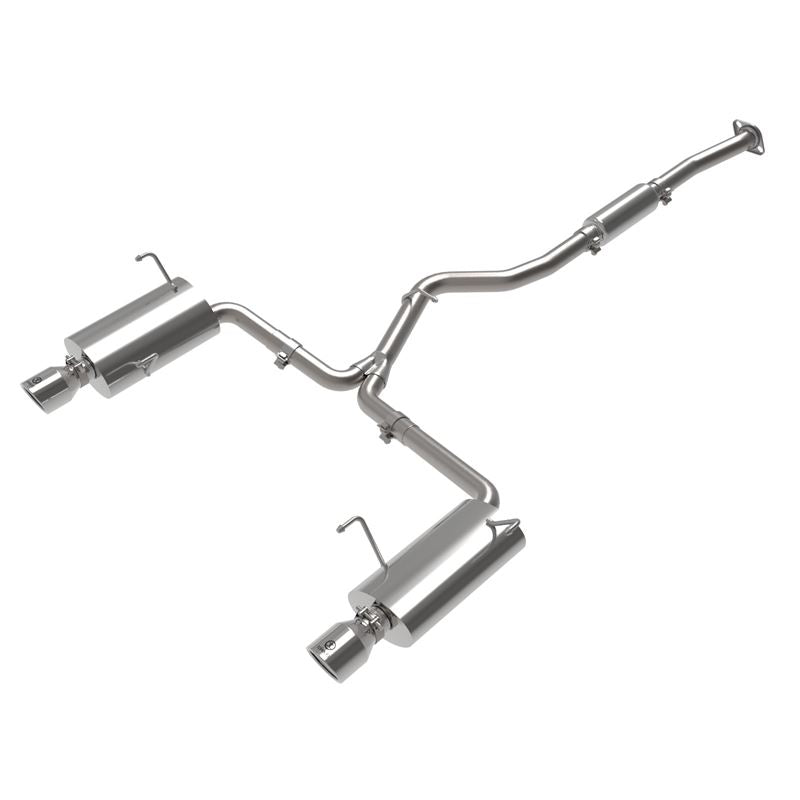 Takeda 2-1/2 IN to 2-1/4 IN 304 Stainless Steel Cat-Back Exhaust w/ Polished Tip (49-36804-P)