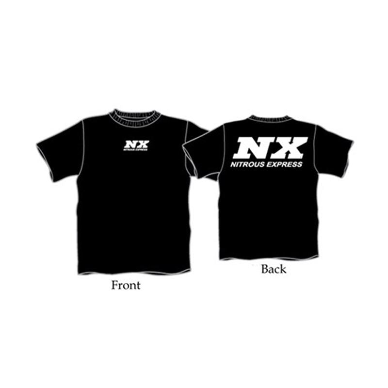 Nitrous Express Youth Black T-shirt w/ White NX (Large) (16502)