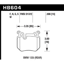 Load image into Gallery viewer, Hawk Performance DTC-30 Brake Pads (HB604W.598)