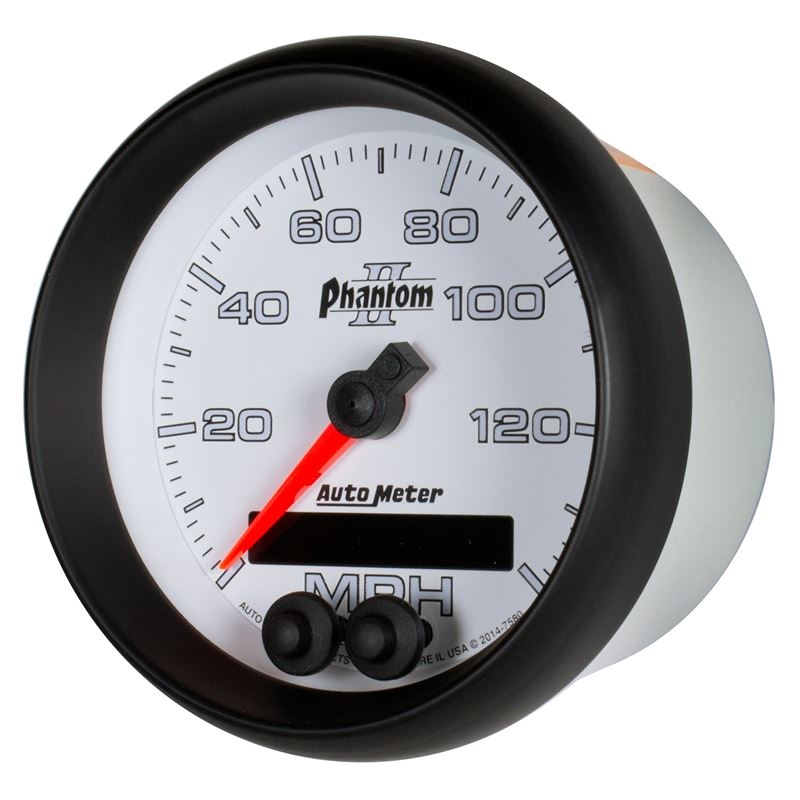 AutoMeter Phantom II 3-3/8in 0-140MPH In-Dash Electronic GPS Programmable Speedometer (7580)