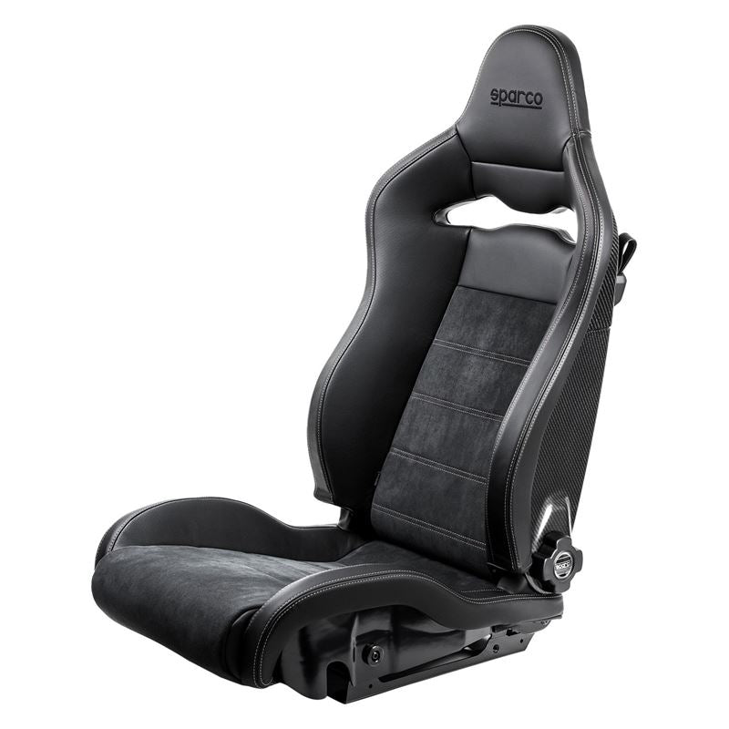 Sparco SPX Special Edition Racing Seats Passenger Side Gloss Black with Gray Stitch (00974ZGLNRGRDX)