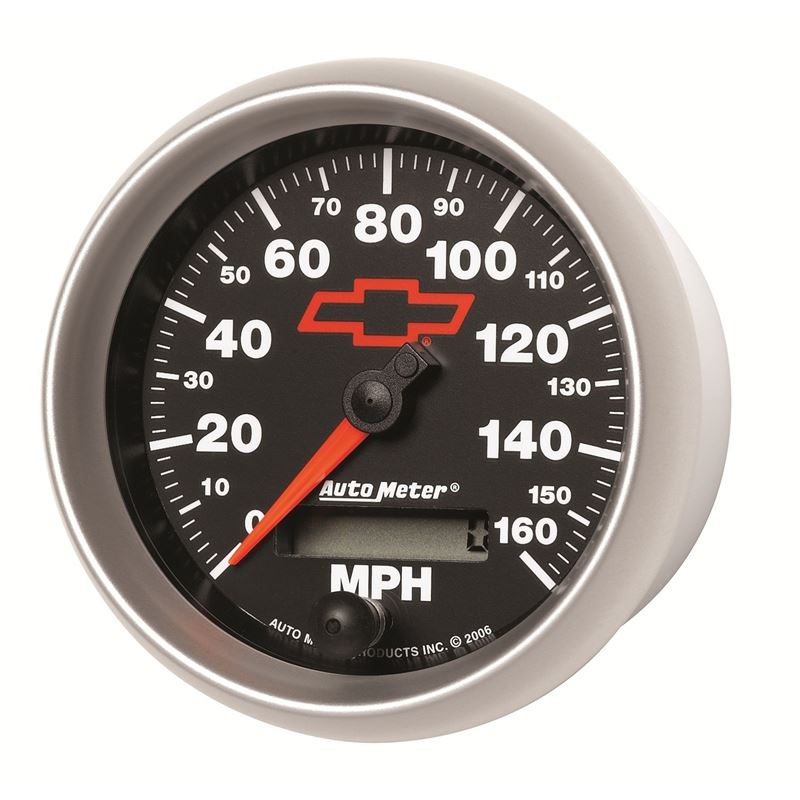 AutoMeter Speedometer 3-3/8in, 0-160 MPH, Elec. Programmable - Bowtie Black (3688-00406)