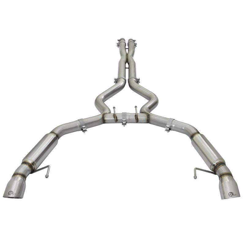 aFe MACH Force-Xp 304 Stainless Steel Cat-Back Exhaust System w Muffler Polished Tip (49-33088-P)