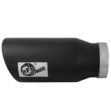 Load image into Gallery viewer, aFe MACH Force-Xp 409 Stainless Steel Clamp-on Exhaust Tip Black Left Side Exit (49T50702-B15)