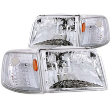 Load image into Gallery viewer, ANZO USA 1993-1997 Ford Ranger Crystal Headlights Chrome w/ Corner Lights 2pc (111119)