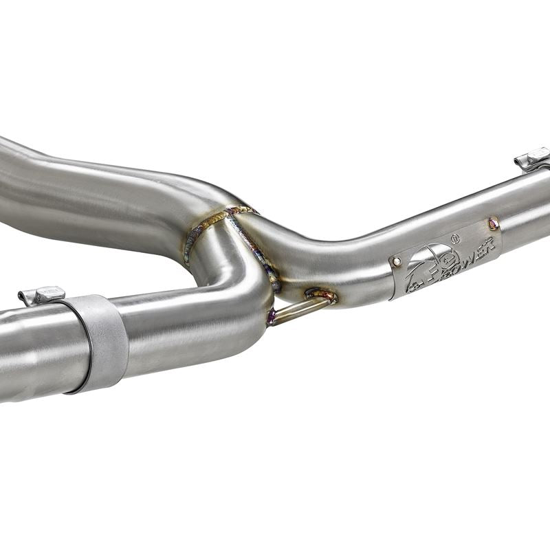 Takeda 3 IN to 2-1/4 IN 304 Stainless Steel Cat-Back Exhaust w/ Blue Flame Tip (49-36801-L)