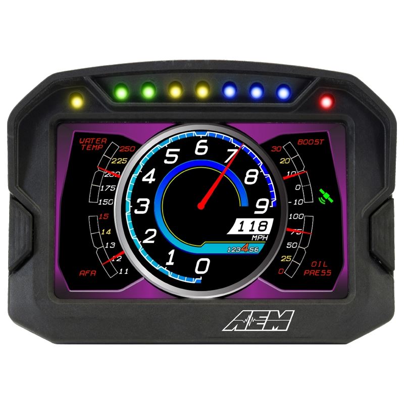 AEM Electronics CD-5LG Carbon Logging Display with Internal GPS (30-5602)