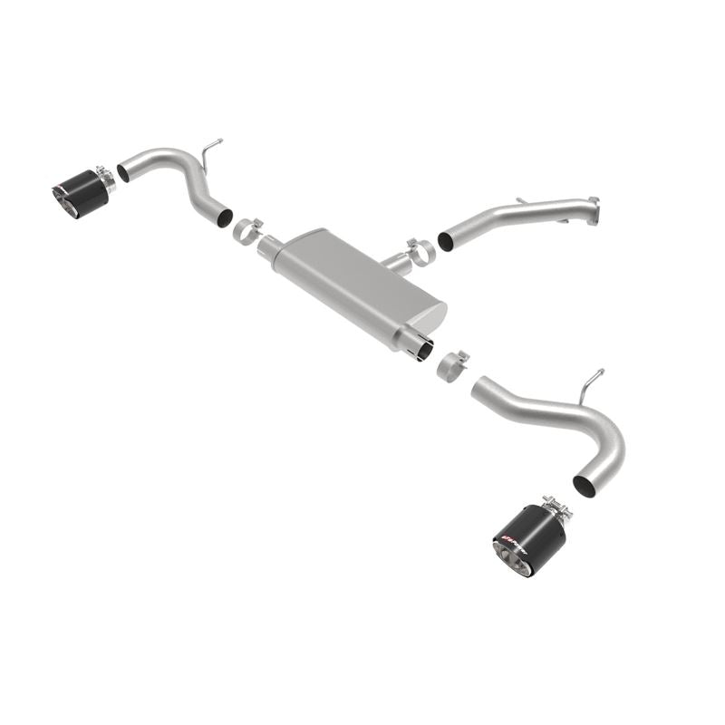 Takeda 2-1/2 IN 409 Stainless Steel Axle-Back Exhaust System w/Carbon Fiber Tips (49-47016-C)