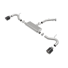 Load image into Gallery viewer, Takeda 2-1/2 IN 409 Stainless Steel Axle-Back Exhaust System w/Carbon Fiber Tips (49-47016-C)