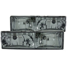 Load image into Gallery viewer, ANZO USA 1988-1998 Chevrolet C1500 Crystal Headlights w/ Smoke Lens (111061)