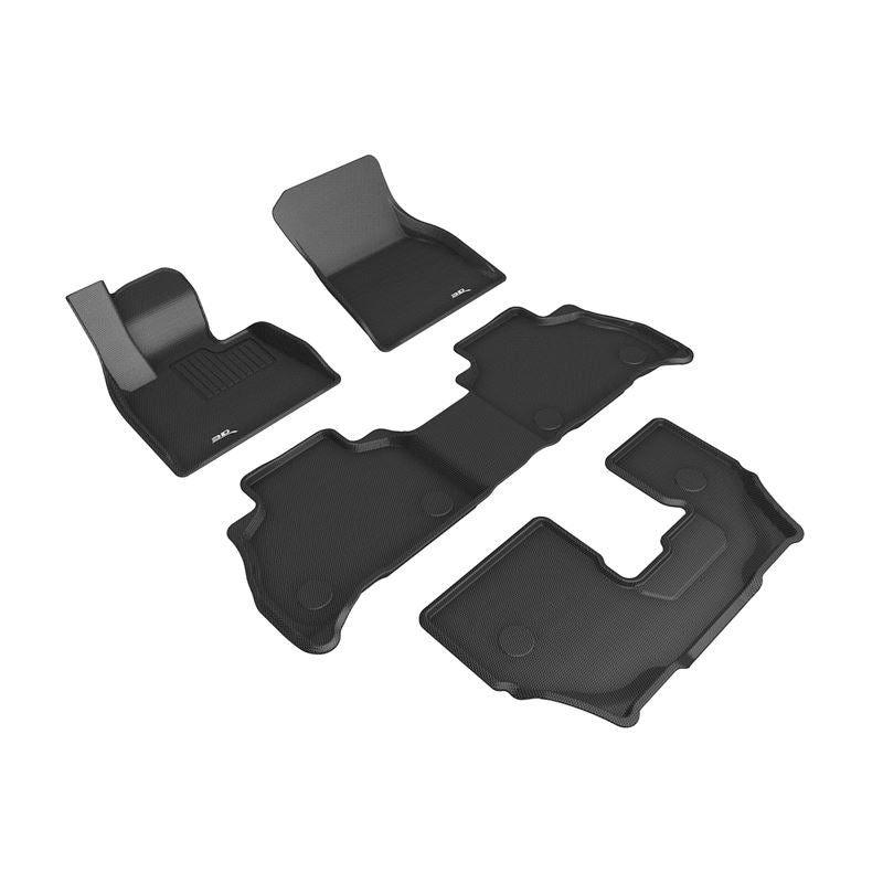 3D Maxpider KAGU Floor Mat, BLACK, 1ST ROW/2ND ROW/3RD ROW (L1BM10901509)