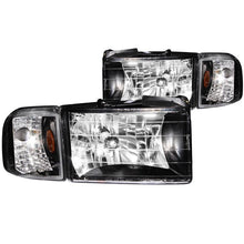 Load image into Gallery viewer, ANZO USA 1994-2001 Dodge Ram Crystal Headlights Black (111067)