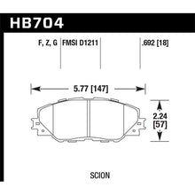 Load image into Gallery viewer, Hawk Performance HPS 5.0 Brake Pads (HB704B.692)