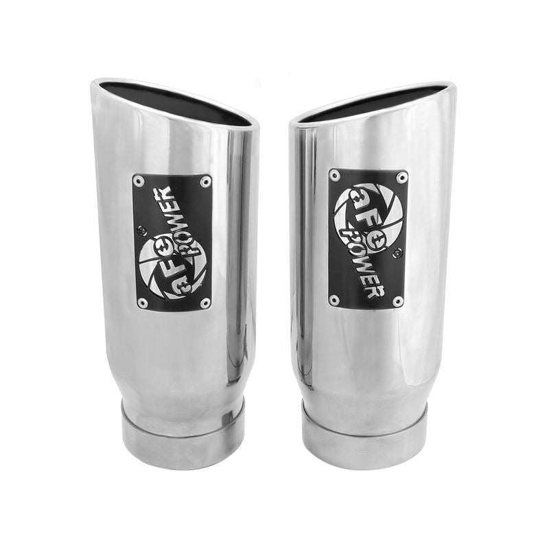 aFe MACH Force-Xp 409 Stainless Steel Clamp-on Exhaust Tip Polished Pair (49T40506-P12)