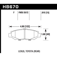 Load image into Gallery viewer, Hawk Performance HPS Brake Pads (HB670F.610)