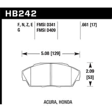 Load image into Gallery viewer, Hawk Performance Blue 9012 Brake Pads (HB242E.661)