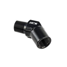 Load image into Gallery viewer, HPS Pefromance 45 deg 3/8 NPT Male to Female Adapter Aluminum (AN915-03)