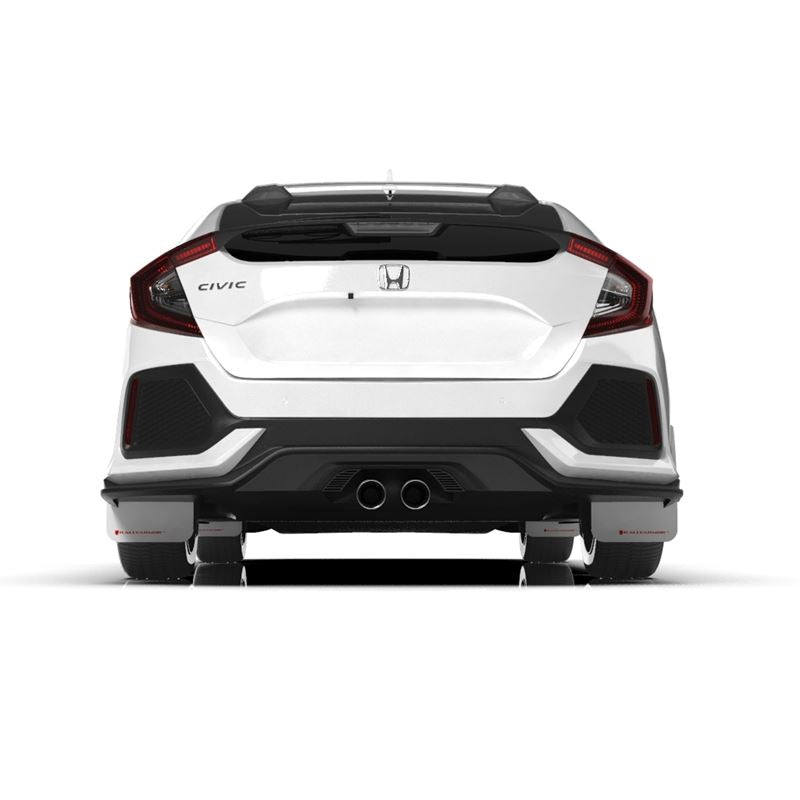 Rally Armor Mud Flap White/Red Logo for 2017-2020 Honda Civic (MF51-UR-WH/RD)