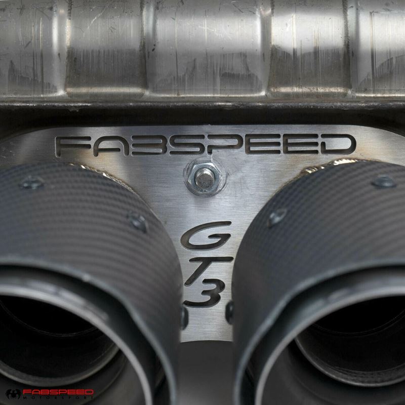 Fabspeed 981 Cayman GT4/Spyder Valvetronic GT3 Muffler Conversion Kit (FS.POR.981GT4.GT3CKB)