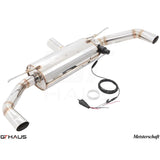 GTHAUS Meistershaft GTC (EV Control) Exhaust; Utilizing OE Tips (Rear muffler System); Stainless Steel (ME2211600)