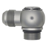 DeatschWerks 10AN ORB Male to 10AN Male Flare Low Profile 90-Degree Swivel - Anodized DW Titanium (6-02-0417)