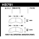 Hawk Performance Performance Ceramic Brake Pads (HB791Z.714)