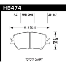 Load image into Gallery viewer, Hawk Performance Performance Ceramic Brake Pads (HB474Z.681)