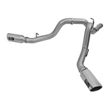 aFe Large Bore-HD 4 IN 409 Stainless Steel DPF-Back Exhaust System w/Polished Tip (49-44080-P)