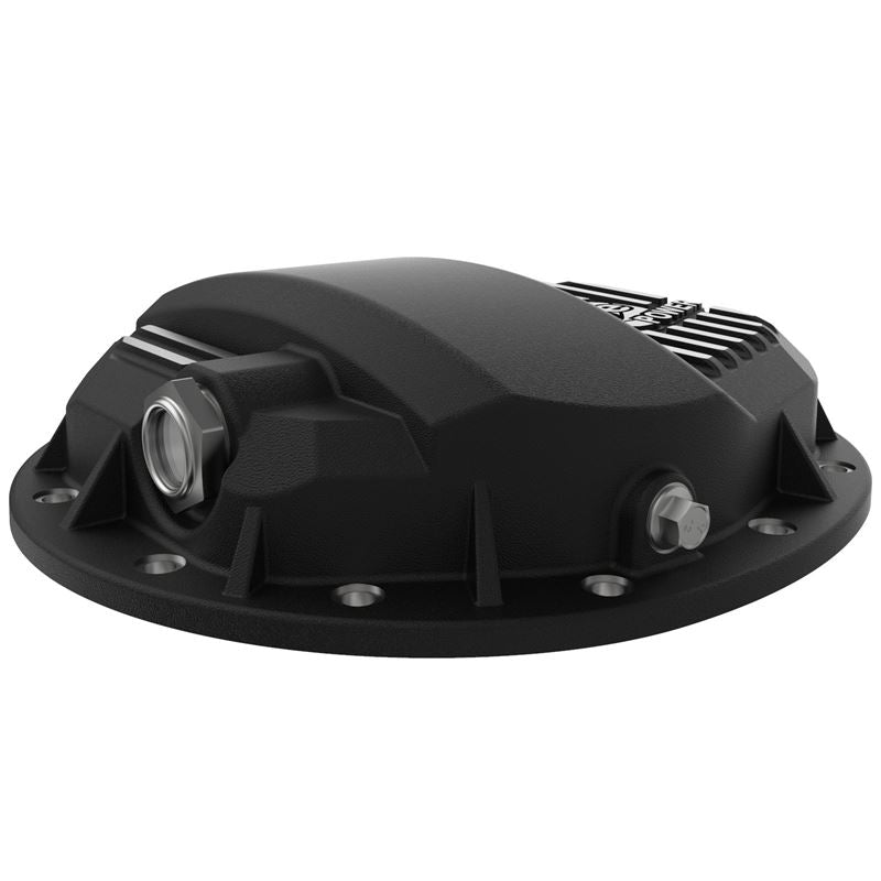 aFe Pro Series Dana 30 Front Differential Cover Black w/Machined Fins and Gear Oil(46-71141B)