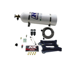 Load image into Gallery viewer, Nitrous Express 4150 Hitman 4-BBL Nitrous Kit (100-200HP) w/15lb Bottle (40040-15)