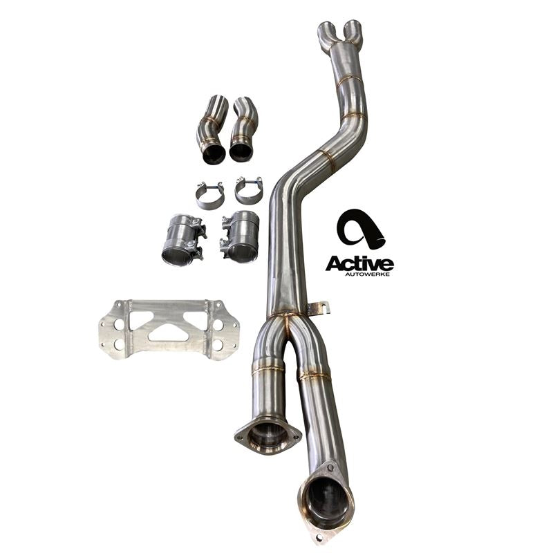 Active Autowerke Signature Single Mid - Pipe (W/ G - Brace) - BMW / G8x M3 / M4 (11-095)