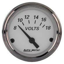 Load image into Gallery viewer, AutoMeter American Platinum 2-1/16in Electric 18V Voltmeter Gauge (1992)