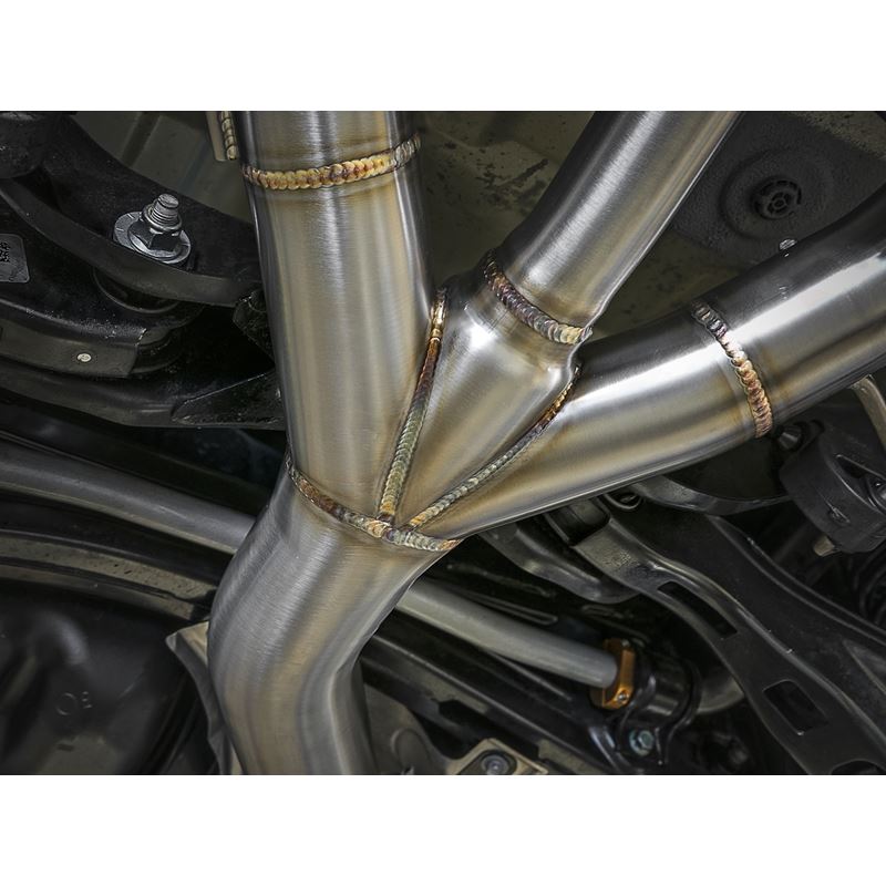 Takeda 3 IN 304 Stainless Steel Cat-Back Exhaust System w/ Blue Flame Tip (49-36616-L)