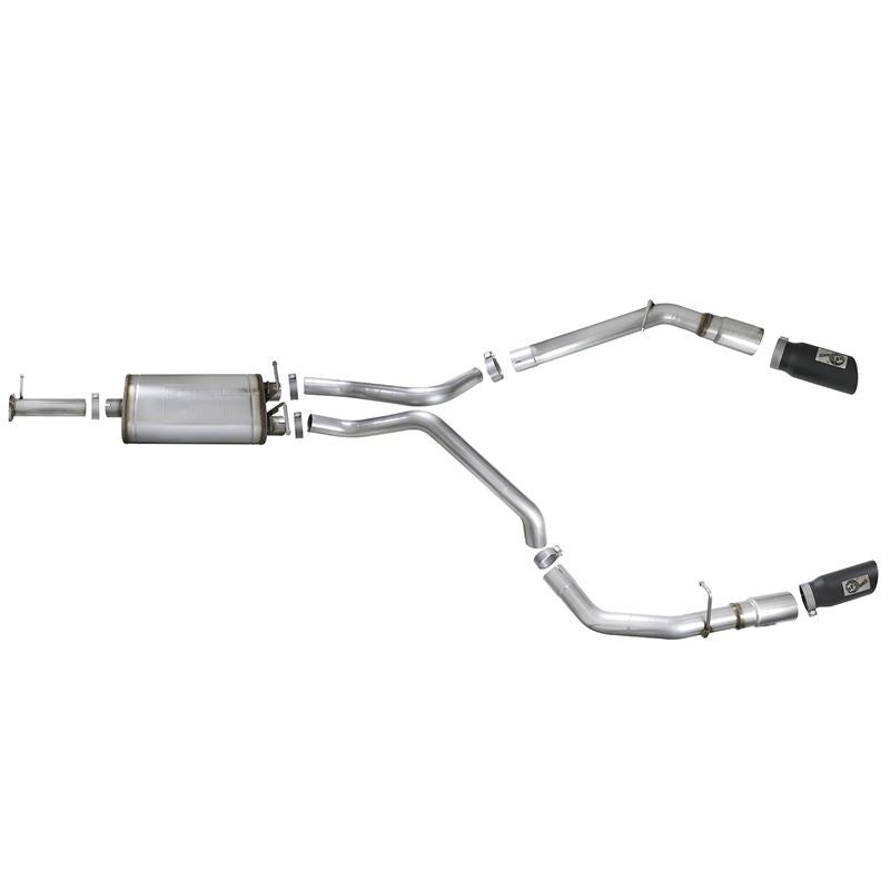 aFe MACH Force-Xp 3 IN Stainless Steel Cat-Back Exhaust System w/ Dual Black Tips (49-42059-B)