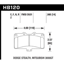 Load image into Gallery viewer, Hawk Performance Blue 9012 Brake Pads (HB120E.560)