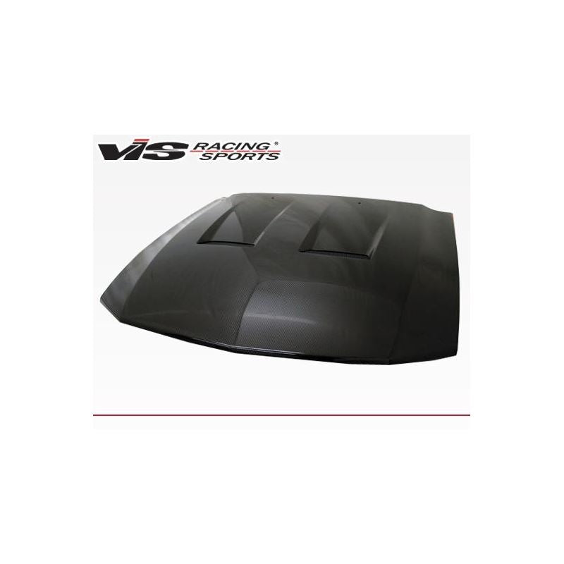 VIS Racing Heat Extractor Style Black Carbon Fiber Hood (05FDMUS2DGT-010C)