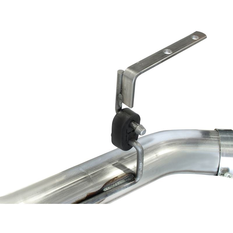 aFe Large Bore-HD 4 IN 409 Stainless Steel DPF-Back Exhaust System w/Black Tip (49-44043-B)