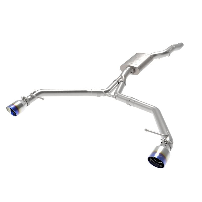 aFe MACH Force-Xp 3 to 2-1/2 IN Stainless Steel Axle-Back Exhaust w/ Blue Flame Tip for 2013-2016 Audi allroad(49-36437-L)