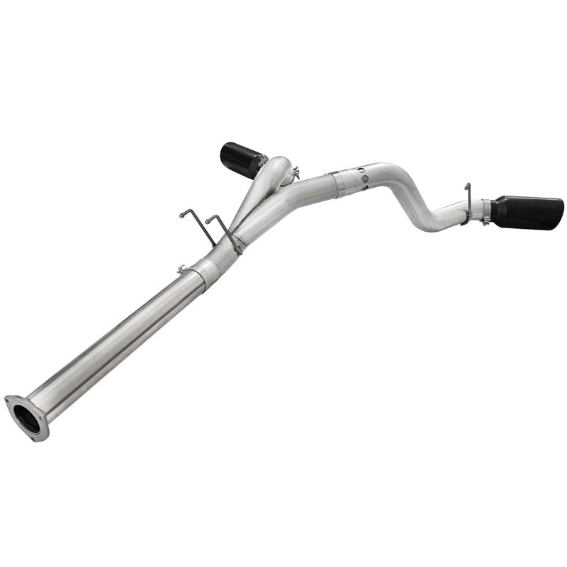 aFe ATLAS 4 IN Aluminized Steel DPF-Back Exhaust System w/Black Tip (49-03065-B)