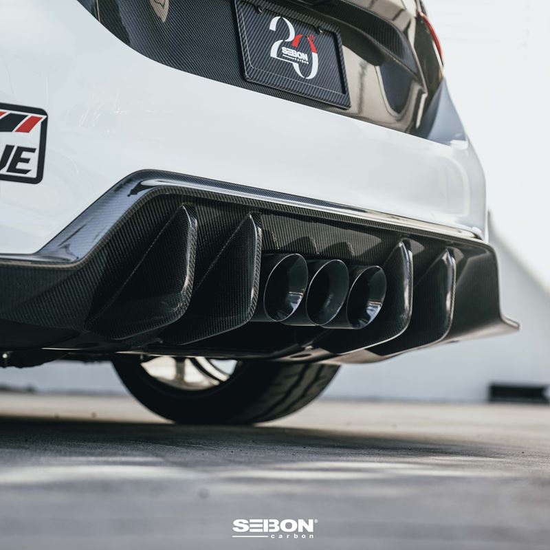 Seibon MB-Style Carbon Fiber Rear Diffuser for 2023+ Honda Civic Type R (RD23HDCVR-MB)