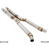 GTHAUS Meistershaft Full Cat-Back (Resonator Delete) Pipe; Stainless Steel (ME5013001)