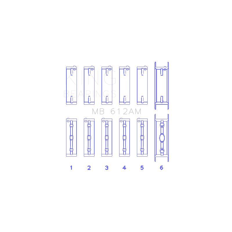 King Engine Bearings Main Bearing Set for 2003-2006 Volvo V70 (MB 612AM)