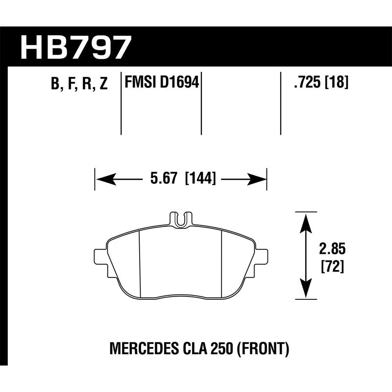 Hawk Performance HPS 5.0 Brake Pads (HB797B.725)