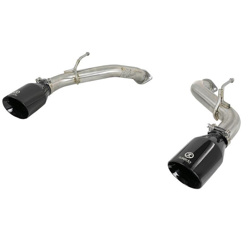 Takeda 2-1/2 IN 304 Stainless Steel Axle-Back Exhaust System w/ Black Tips (49-36130NM-B)