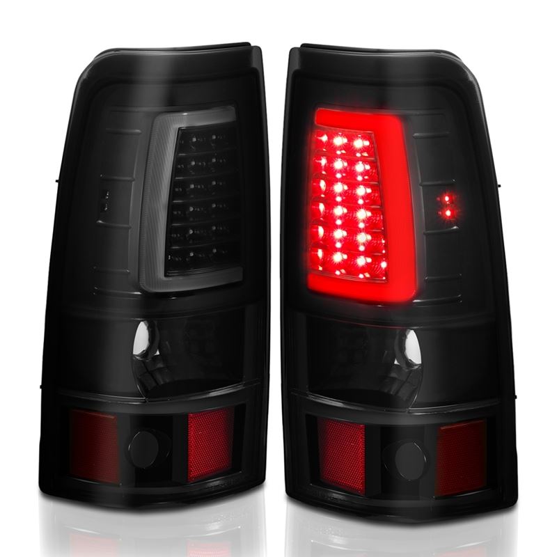 ANZO USA Tail Light Assembly, LED, Smoke Lens, Black, Pair, (311331)